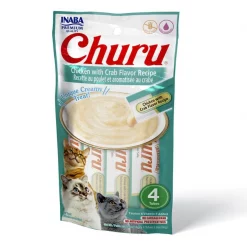Inaba Churu Grain-Free Chicken with Crab Flavor Puree Lickable Cat Treat