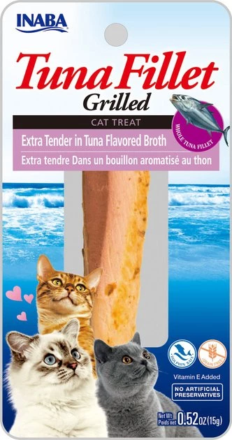 Inaba Ciao Grain-Free Grilled Tuna Fillet Extra Tender in Tuna Flavored Broth Cat Treat 3 Inaba Ciao Grain-Free Grilled Tuna Fillet Extra Tender in Tuna Flavored Broth Cat Treat