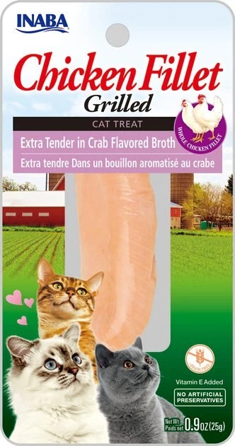 Inaba Ciao Grain-Free Grilled Chicken Fillet Extra Tender in Crab Flavored Broth Cat Treat 3 Inaba Ciao Grain-Free Grilled Chicken Fillet Extra Tender in Crab Flavored Broth Cat Treat