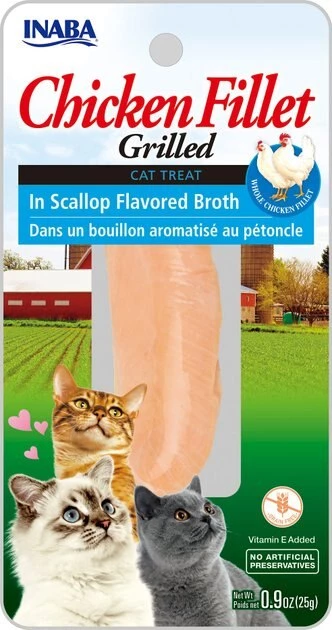Inaba Ciao Grain-Free Grilled Chicken Fillet in Scallop Flavored Broth Cat Treat 3 Inaba Ciao Grain-Free Grilled Chicken Fillet in Scallop Flavored Broth Cat Treat