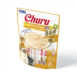 Inaba Churu Chicken Puree Variety Pack Grain-Free Lickable Cat Treat