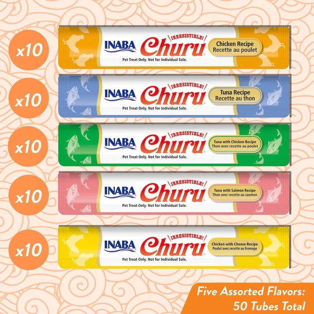 Inaba Churu Tuna & Chicken Puree Variety Pack Grain-Free Lickable Cat Treat 5 Inaba Churu Tuna & Chicken Puree Variety Pack Grain-Free Lickable Cat Treat - Image 3