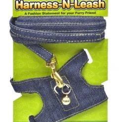 Ware Critter Jeans Harness-N-Leash Small Animal Harness, Small