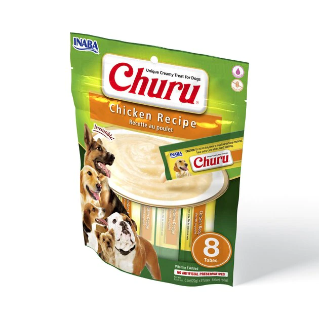 Inaba Churu Chicken Recipe Grain-Free Lickable Dog Treat, 0.7-oz, pack of 8 3 Inaba Churu Chicken Recipe Grain-Free Lickable Dog Treat, 0.7-oz, pack of 8