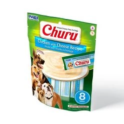 Inaba Churu Chicken with Cheese Recipe Grain-Free Lickable Dog Treat, 0.7-oz, pack of 8