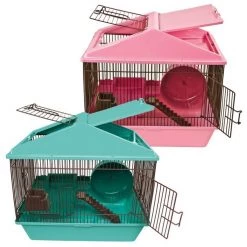Ware Animal House 2 Tier Hamster Cage, Pink -Fetch For Pets || Ware || Inaba Shop 258246 PT2. SY630 V1603409514