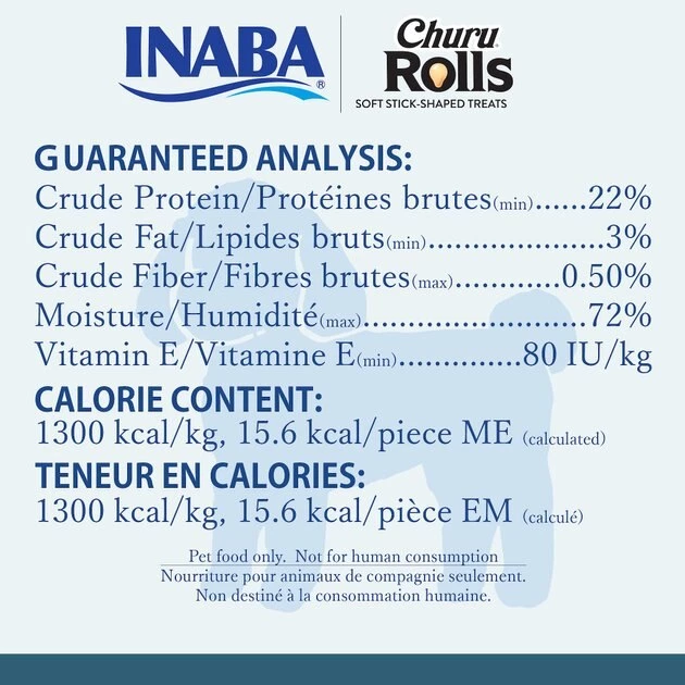 Inaba Churu Rolls Chicken Recipe Grain-Free Soft & Chewy Dog Treats, 0.42-oz, pack of 8 9 Inaba Churu Rolls Chicken Recipe Grain-Free Soft & Chewy Dog Treats, 0.42-oz, pack of 8 - Image 7