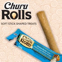 Inaba Churu Rolls Chicken with Salmon Recipe Grain-Free Soft & Chewy Dog Treats, 0.42-oz, pack of 8 -Fetch For Pets || Ware || Inaba Shop 265020 PT2. SY630 V1636412623