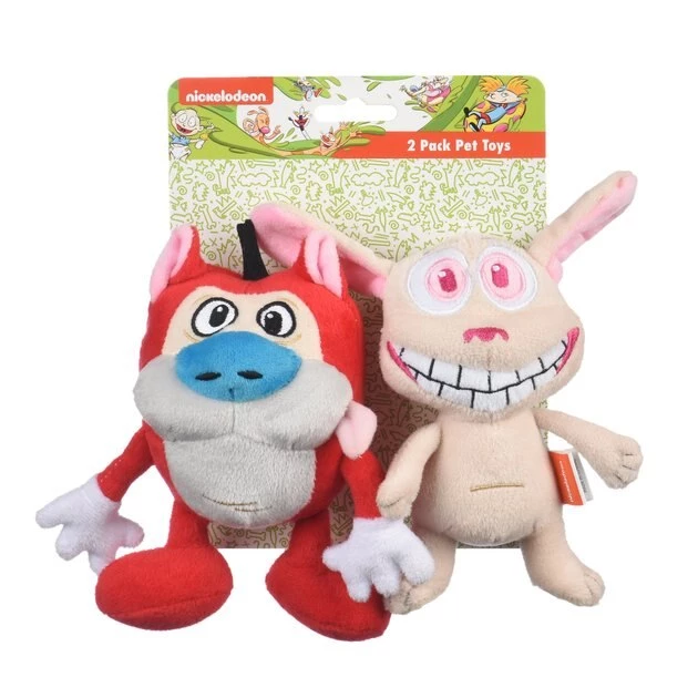Fetch For Pets Nickelodeon Ren & Stimpy Squeaky Plush Dog Toys, 2 count 3 Fetch For Pets Nickelodeon Ren & Stimpy Squeaky Plush Dog Toys, 2 count