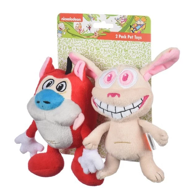 Fetch For Pets Nickelodeon Ren & Stimpy Squeaky Plush Dog Toys, 2 count 4 Fetch For Pets Nickelodeon Ren & Stimpy Squeaky Plush Dog Toys, 2 count - Image 2