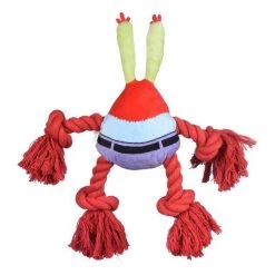 Fetch For Pets SpongeBob Mr. Krabs Rope Squeaky Plush Dog Toy -Fetch For Pets || Ware || Inaba Shop 265303 PT2. SY630 V1611091177