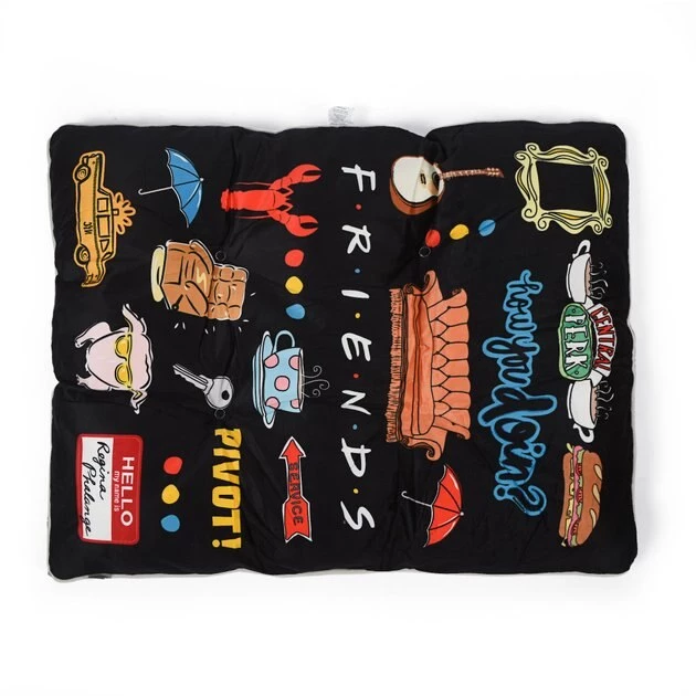 Fetch For Pets Friends Iconic Friends Graphics Napper Dog Bed, Black 5 Fetch For Pets Friends Iconic Friends Graphics Napper Dog Bed, Black - Image 3