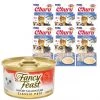 Fancy Feast||Inaba Fancy Feast Classic Savory Salmon Feast Canned Food + Inaba Churu Grain-Free Tuna Puree Lickable Cat Treat