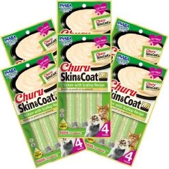 Inaba Churu Grain-Free Skin & Coat Chicken with Scallop Recipe Lickable Cat Treat, 24 count -Fetch For Pets || Ware || Inaba Shop 316861 PT2. SY630 V1633453579