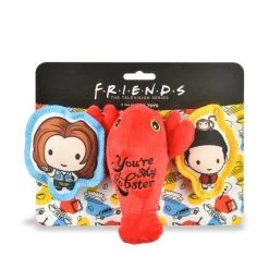 Fetch For Pets Friends V-Day "You're My Lobster" Squeaky Dog Toy, 3 count